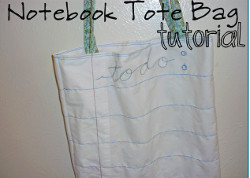 Notebook Paper Tote Bag