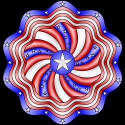 Patriotic Mandala Coloring Page