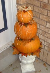 Autumn Pumpkin Topiary