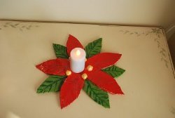 Poinsettia Candle Holders