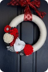 Holiday Felt Flower Wreath