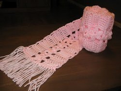 Pretty Pink Flower Scarf