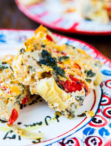 Spinach Artichoke and Roasted Red Pepper Cheesy Squares