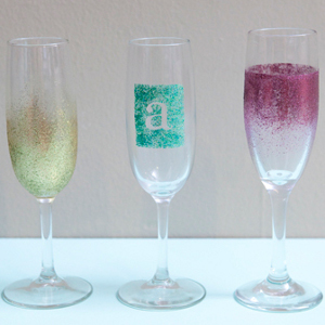 Champagne Shimmer Toasting Glasses