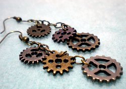 Grinding Gears Steampunk Earrings