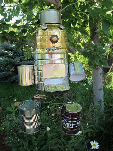 Recycled Tin Can Robots