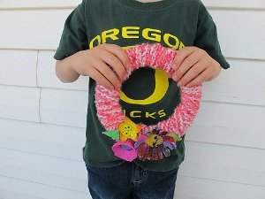 Mother's Day Yarn Wreath