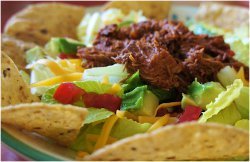 Slow Cooker Beef Enchilada Salad