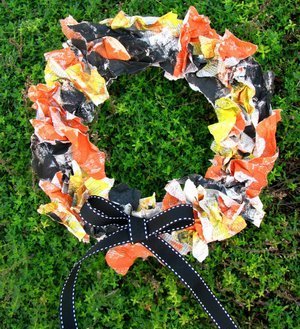 Rumpled Halloween Wreath