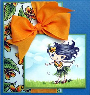 Hawaiian Hula Cutie Card