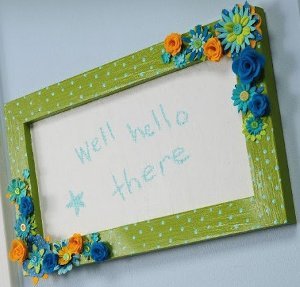 DIY Floral Chalkboard