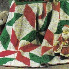 Pointsettia Swirls Christmas Afghan