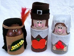 Cardboard Tube Pilgrims and Indians