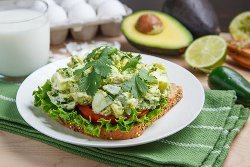 Creamy Avocado Guacamole Egg Salad Sandwich