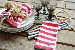 Nautical Painted Napkins