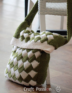 Entrelac Messenger Bag