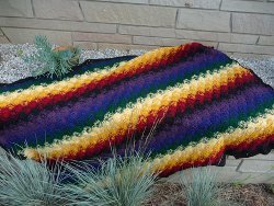 Vibrant Catherine Wheel Afghan