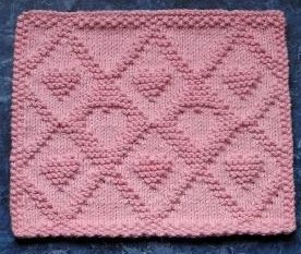 Diamond Hearts Dishcloth