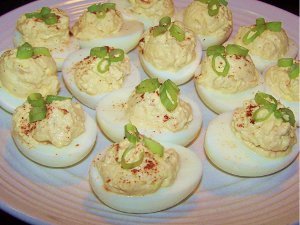 Sour Cream and Onion Deviled Eggs
