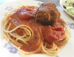 Spaghetti Sauce with Giant Meatballs