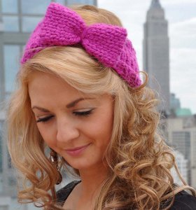 Pink Bow Headband