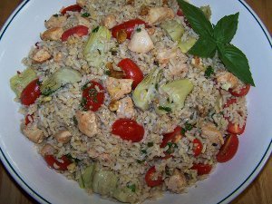 Chicken Pesto Rice Salad