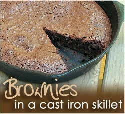 Brownies in a Cast Iron Skillet