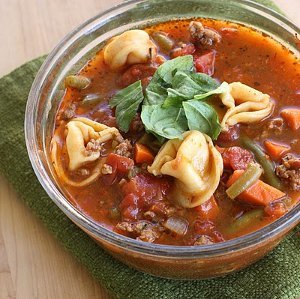 Italian Soup with Cheese Tortellini