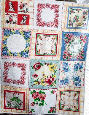 Vintage Hankie Quilt for Baby