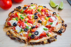 Taco Quesadilla Pizza