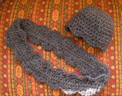 Scalloped Hat and Wrap Around Cowl