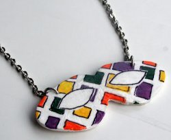 Harlequin Mask Necklace