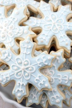 Festive Snow Flake Sugar Cookies