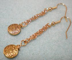 Classic Chain and Metal Bead Earrings
