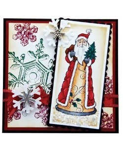 Forest Santa Stamped Card