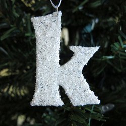 Glitter Initial Ornament