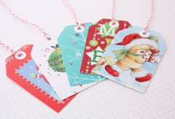 Recycled Christmas Card Gift Tags