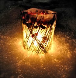 Gorgeous Glowing Natural Ice Lantern