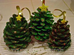 Pinecone Christmas Tree Ornaments