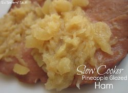 Slow Cooker Pineapple Glazed Ham