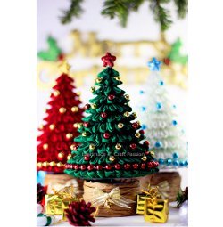 Kanzashi Fabric Christmas Tree