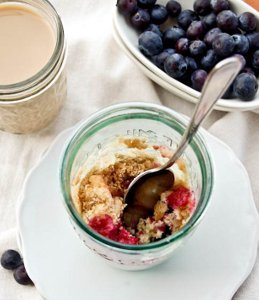 Blueberry Coffee Cake in a Mug