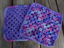 Granny Square Berry Dishcloths