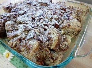 French Toast Casserole with Praline Topping