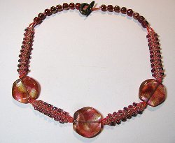 Tiger Lily Beaded Necklace