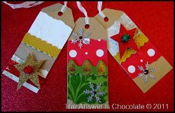 Recycled Holiday Card Tags