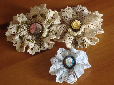 Vintage Lace Brooches