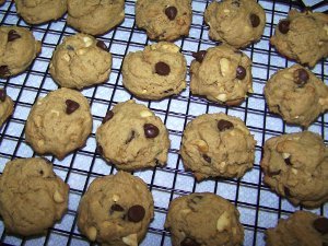 Banana Peanut Butter Chocolate Chip Cookies