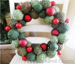 Christmas Yarn Wreath