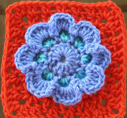 Periwinkle Flower Square
